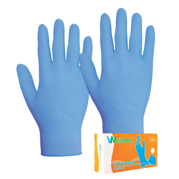 guante nitrilo azul
