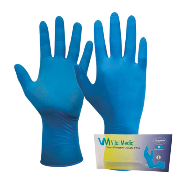 guante nitrilo azul industrial